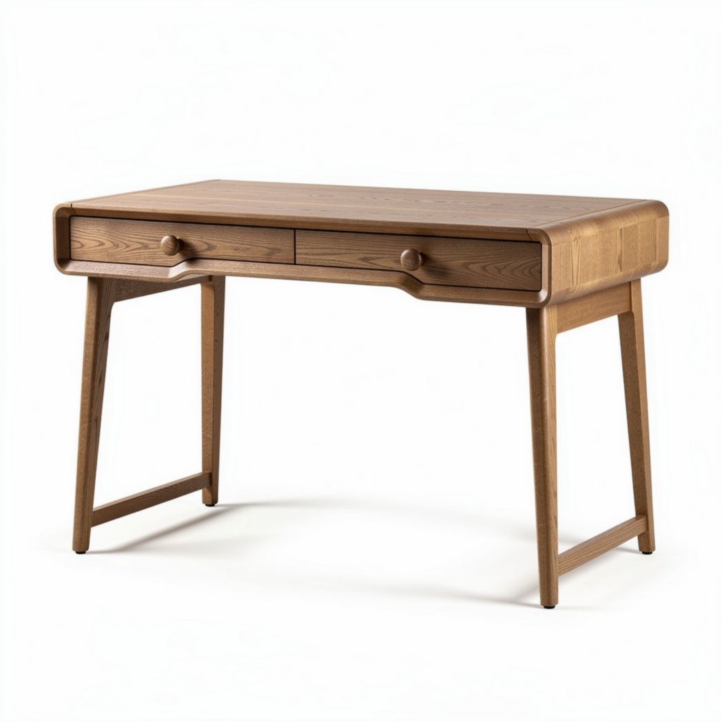 Bureau en bois de chêne avec deux tiroirs dimensions 120 x 60 x 75cm