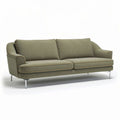 Canapé en tissu vert olive 200 x 90 x 85 cm avec pieds en métal