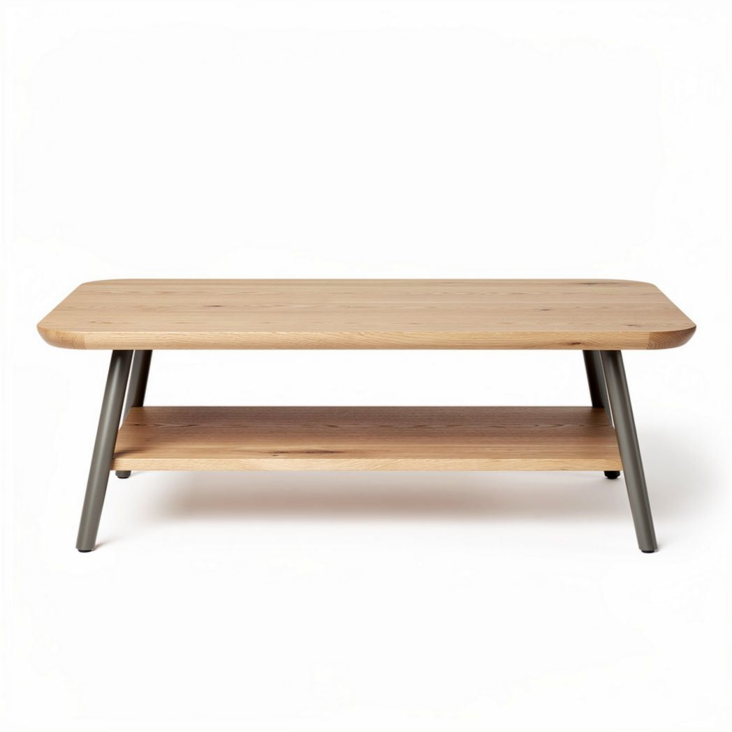 Table basse en bois avec étagère inférieure dimensions 120 x 60 x 45cm